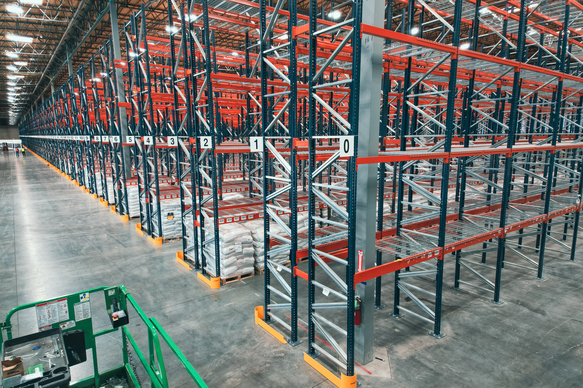 Warehouse pallet rack installation in Charleston, SC